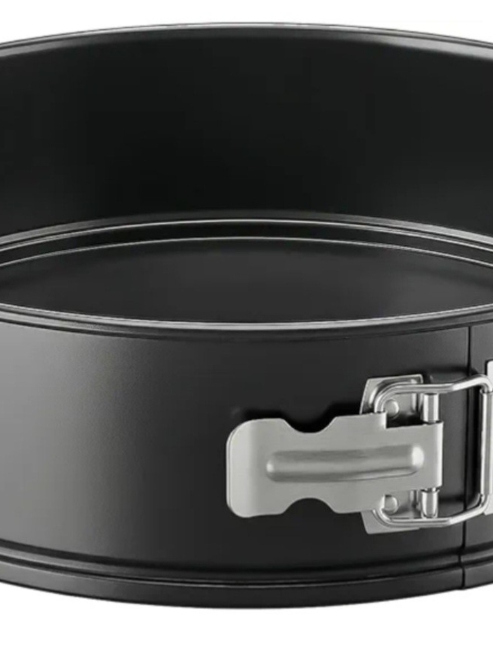 Non-Branded Black Springform Cake Pan with Silver Latch